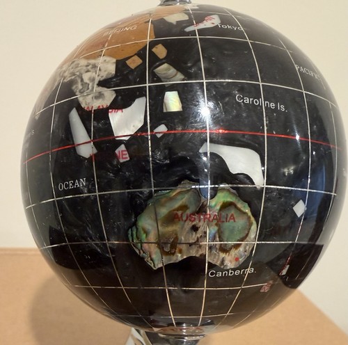 Vintage gemstone world - world, globe