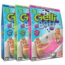 Slime GELLI BAFF Bath Pink Green Red Blue Pink Glitter Colour Smelli Jelly