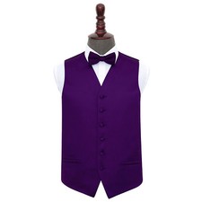 Purple Plain Satin Solid Mens