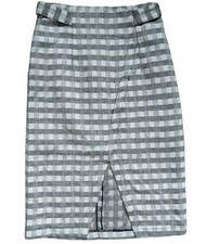 Topshop Grey White Grid Check
