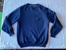 Men's Oakmont Golf Jumper Lined Windstopper Blue Wool Blend Size L Vintage