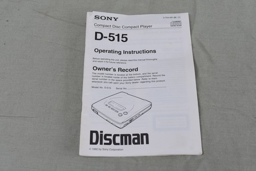 Sony discman compact - -, disc