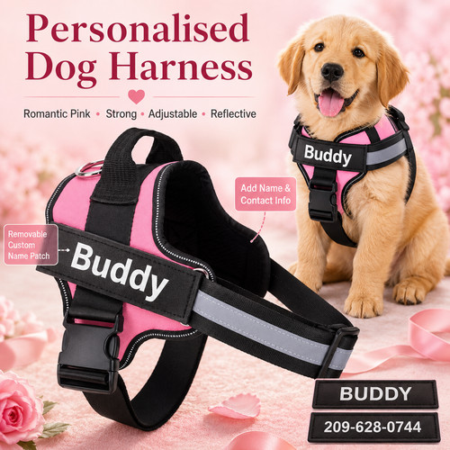 Personalised dog harness - dog, no