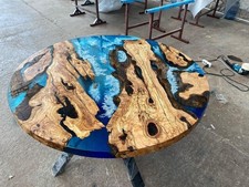 Round Circle Olive Wood Resin