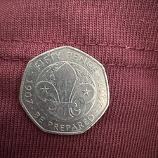 Rare 50p 2007 Boy Scouts 100th