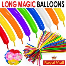 100 X Long Plain Balloons Latex Balons 260Q Twisting Modelling Long Balloons UK