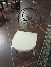 Wrought iron chair, with cream