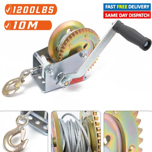 Manual hand winch 1200lbs boat - 1200lbs,