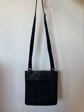 Vintage Black GG Gucci Messenger Bag-Cross Body Style