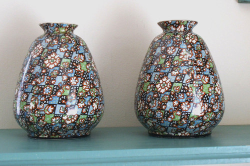 Stunning pare vintage vases - of,
