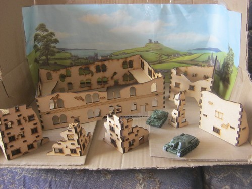 15mm ruins set wargame - 8x,