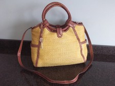Vintage Fossil woven straw &