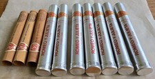 Vintage 10 Empty Romeo Y Julieta Cigar Tubes, Romeo No1, 7 Aluminium Tubes + 3 