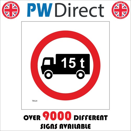 Sign 15t maximum weight - maximum,