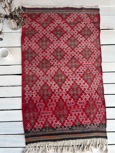 Red small turkish - turkish, kilim