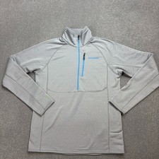 Patagonia Fleece Adult Medium Grey R1 Pullover Regulator Polartec Jumper Men
