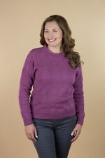 Ladies soft long sleeved diamond cable knit Jumper, variety of colours & sizes