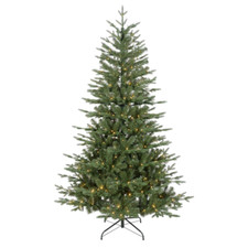 Dellonda DH82 Pre-Lit 7ft Hinged Artificial  Realistic Christmas Tree LED Lights