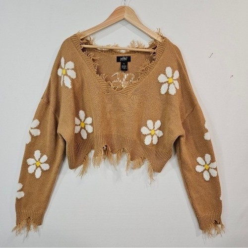 Cropped slouchy neck sweater - slouchy,