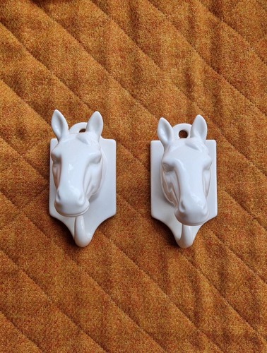 Gorgeous pair ceramic horse - pair, of