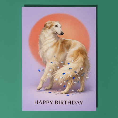 Borzoi personalised birthday - borzoi,
