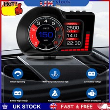 Universal Car HUD Display OBD2 Trip Computer with Turbo Pressure & Voltage Alarm