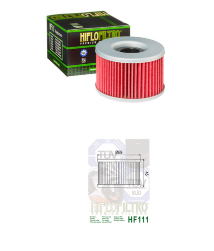 Hf111 hiflo oil filter honda - hf111,