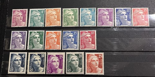 Old french stamps - french, marianne