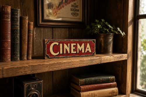 Cinema sign room vintage - sign, tv