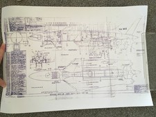 Avro Vulcan blueprint plan print collectible XA903 rare test drawing A2 size