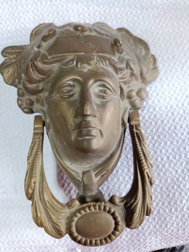 Victorian brass minerva door - brass,