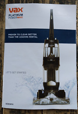Vax Platinum Power Max ECB1SPV1 Carpet Cleaner Instruction manual