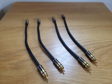 Webro WF100 Black Cable With Gold Plated Connectors - 18cm Length - 4 x Items