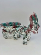 Vintage italian pottery donkey - vintage,