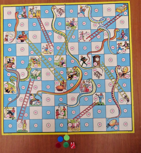 Vintage snakes ladders - vintage,