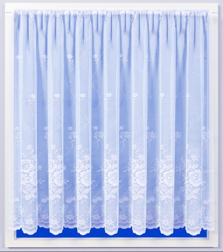 White floral lace net - net, curtains