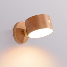 Wooden LED Wall Sconce USB