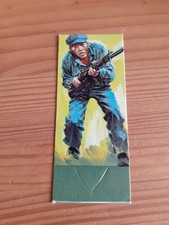 Rare 1976 Cadbury & Tonibell Action Soldier Military Standees Trade Card #2