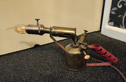 Vintage brass paraffin blow - paraffin,