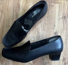 Ladies UK size six black slip on  shoes Marks & Spencer’s  footglove vgc