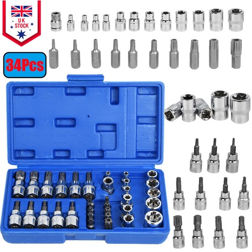34pcs torx star socket - torx, bit
