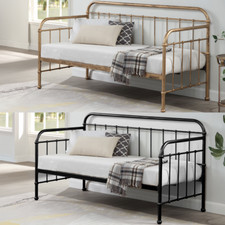 ICKLEFORD INDUSTRIAL LIVING ROOM BEDROOM METAL DAY BED FRAME