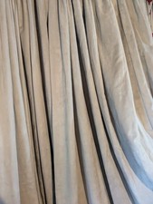 Very Long Sumptuous Moleskin Velvet Blanket Interlined Single Door Curtain X2 Av