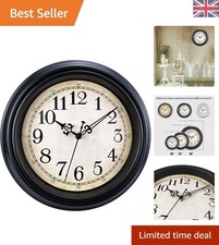 10'' Retro Black Wall Clock -