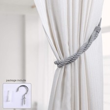 Modern Simple Tie Backs Curtain Holder Rope Braided Tiebacks Satin Voile Strap