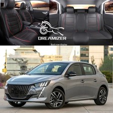 For Peugeot 207 308 407 508 Leather 5pcs/Set Front&Rear Full Seat Cover Protect