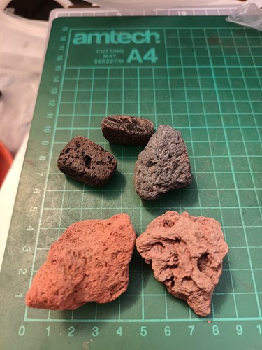 Red and black lava - and,