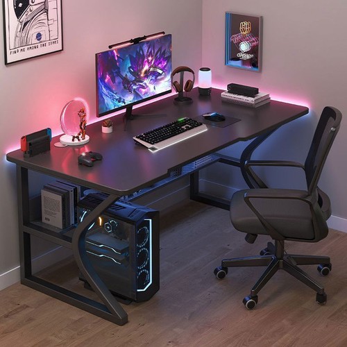 Black computer table study - black,