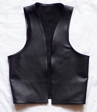 100% Real Leather Waistcoat + pocket XS - XXXL sizes