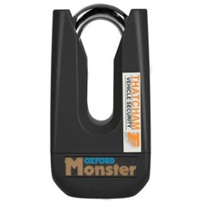 Oxford Monster Motorcycle Motorbike Disc Lock Shackle Thatcham Strong Black New